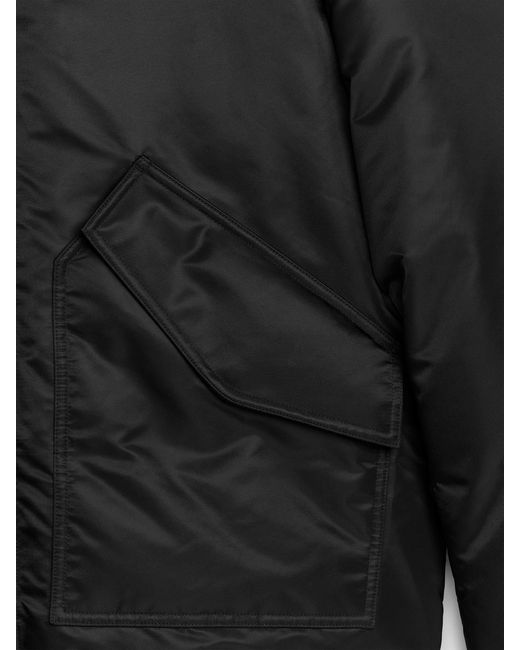 ARKET Black Upcycled Down Flight Jacket for men