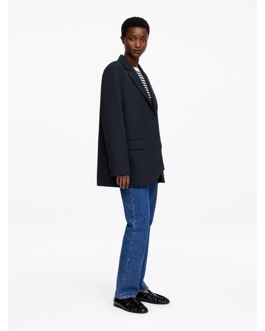 ARKET Blue Wool-Blend Blazer