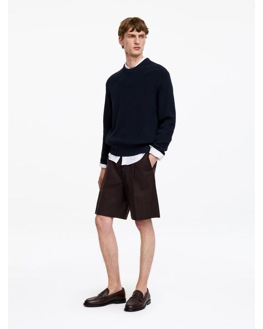 ARKET Blue Cotton Crew Neck Jumper for men