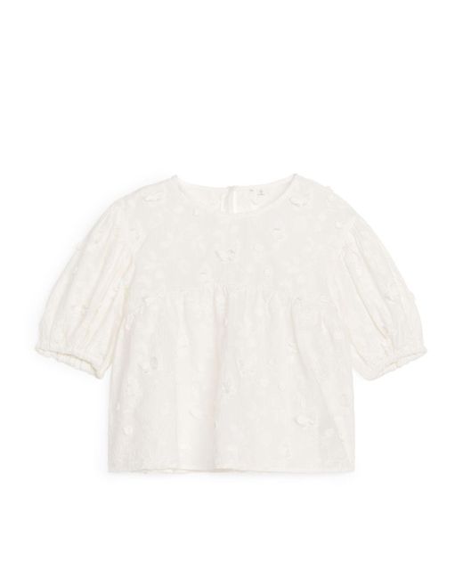 ARKET White Embroidered Blouse