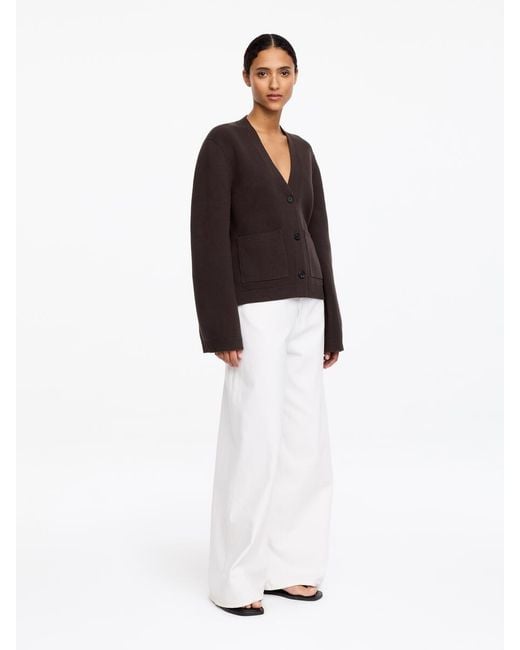 ARKET Black Cotton Cardigan