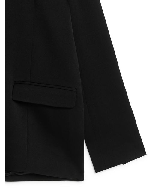 ARKET Black V-Neck Blazer Top