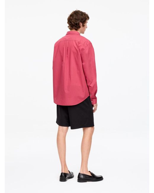 ARKET Red Relaxed Poplin Shirt for men