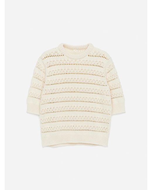 ARKET White Open-Knit Top