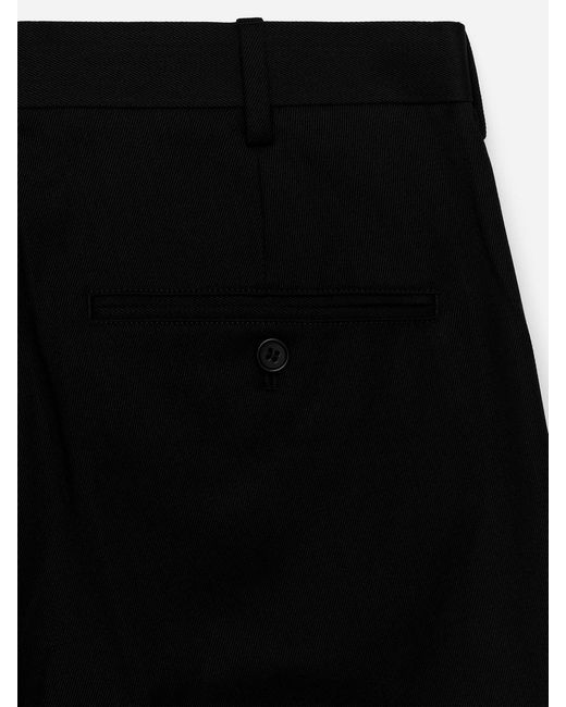 ARKET Black Wool-Cotton Trousers for men