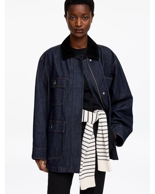 ARKET Blue Oversized Denim Jacket