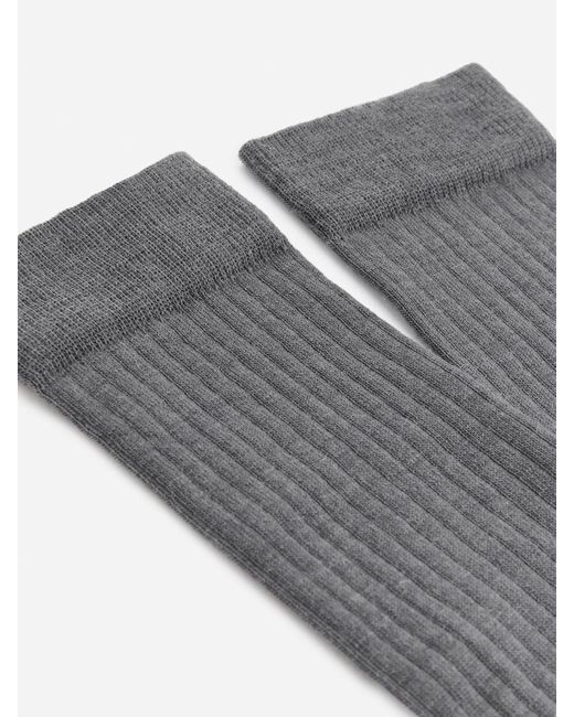 ARKET White Overknee Wool Socks