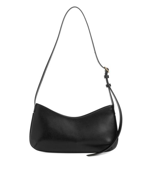 ARKET Black Leather Shoulder Bag