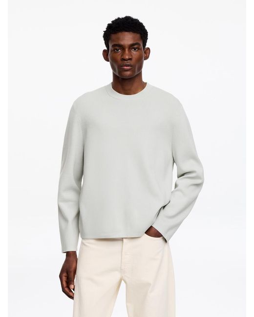 ARKET White Relaxed Cotton Blend Jumper for men