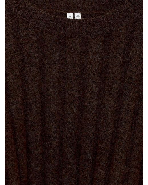 ARKET Black Mohair Wool-Blend Jumper