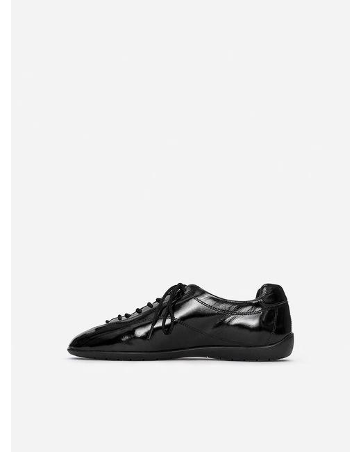 ARKET Black Leather Trainers