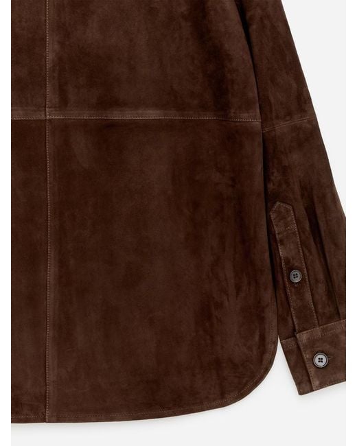 ARKET Brown Suede Shirt