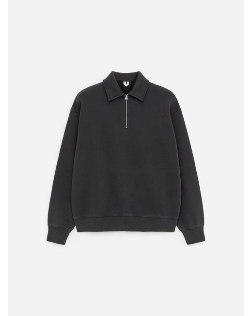 ARKET Black Half Zip Polo Shirt for men