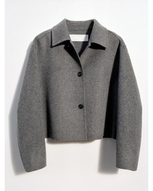 ARKET Blue Doublé Wool-Blend Overshirt
