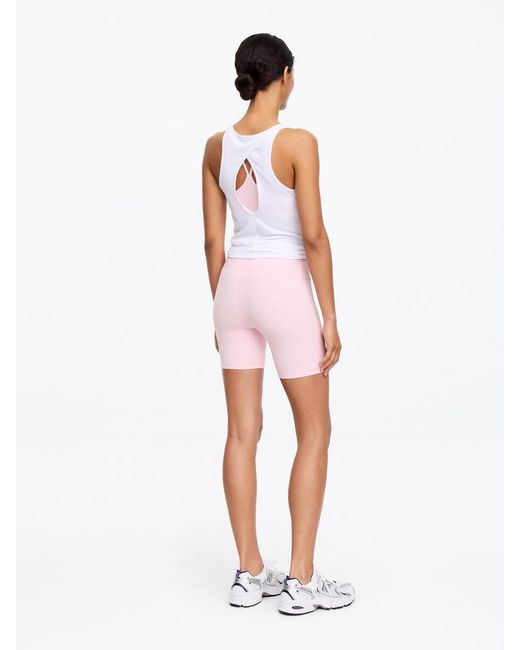 ARKET White Soft Stretch Biker Shorts