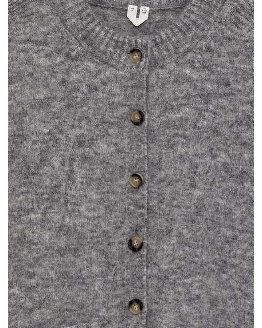 ARKET Gray Alpaca-Wool Blend Cardigan