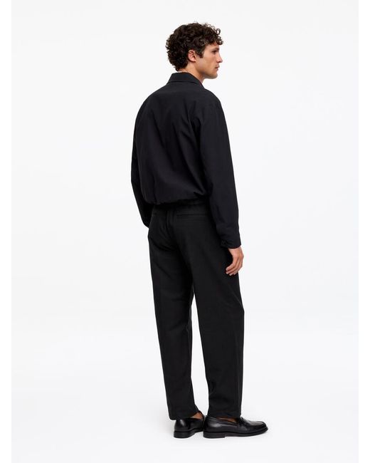 ARKET Blue Relaxed Cotton Lyocell Trousers for men