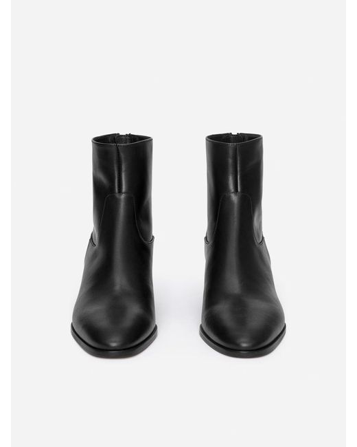 ARKET Black Leather Ankle Boots