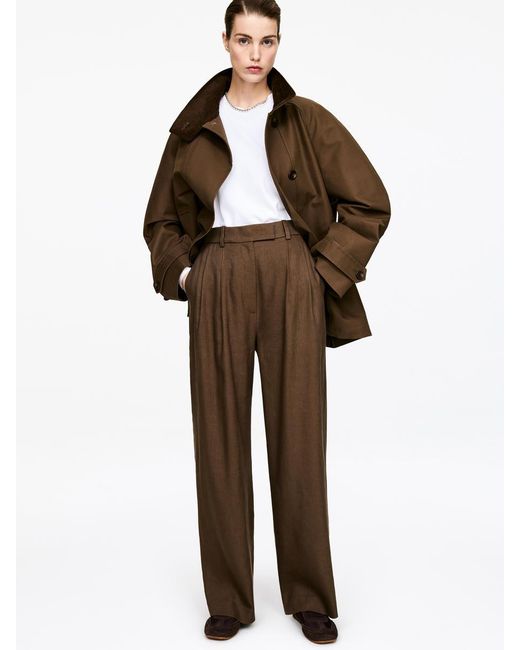 ARKET White Wide Tailored Trousers