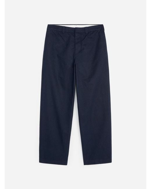 ARKET Blue Wide-Fit Workwear Chinos for men
