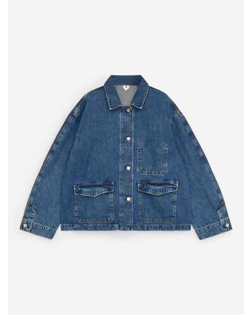 ARKET Blue Boxy Denim Overshirt