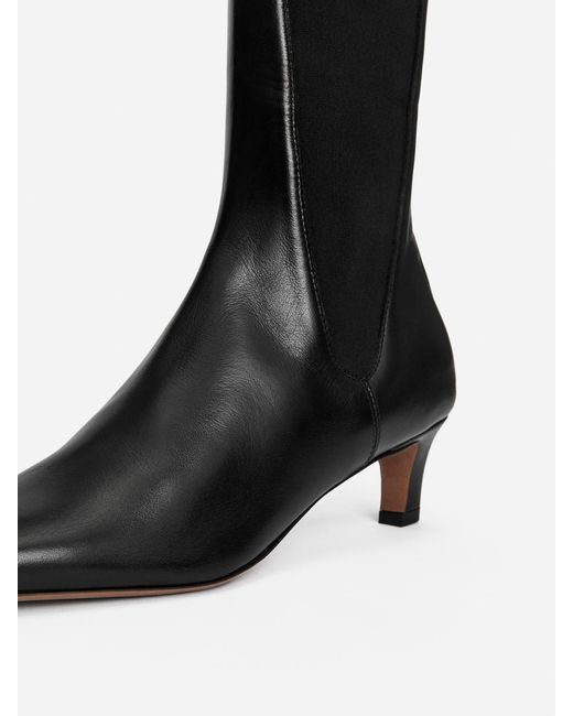 ARKET Black Square-Toe Ankle Boots