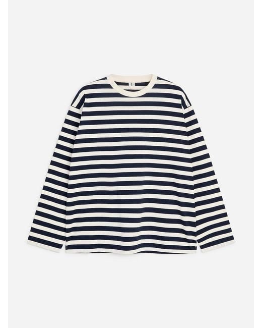 ARKET Blue Relaxed Long-Sleeve T-Shirt for men
