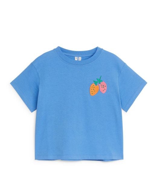 ARKET Blue Wide-fit T-shirt