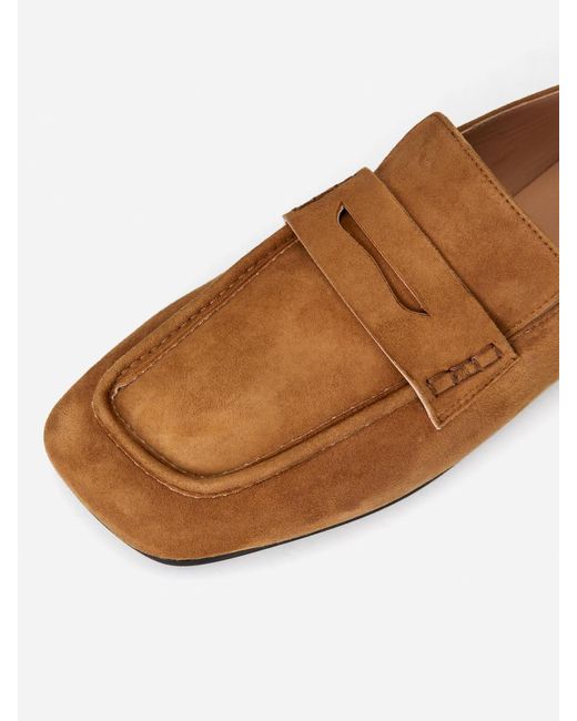 ARKET White Suede Loafers