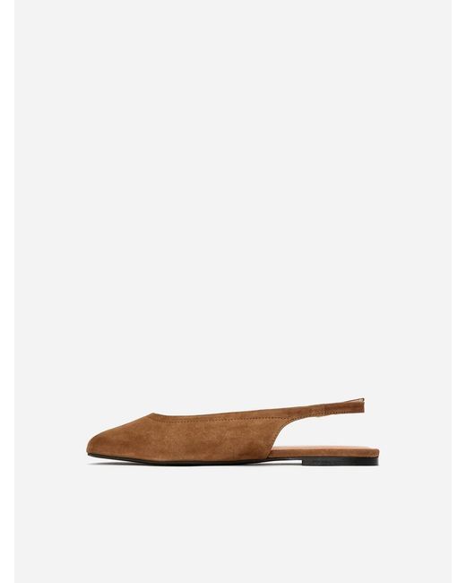 ARKET Blue Suede Slingback Flats