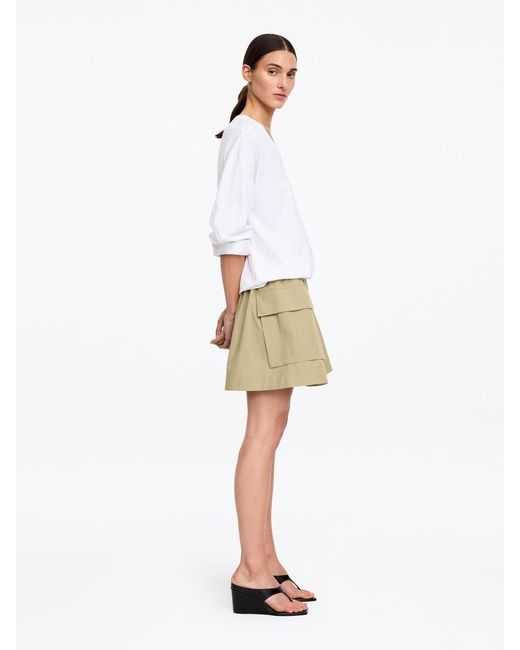 ARKET Natural Cotton Utility Skirt