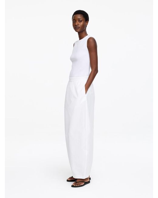 ARKET White Barrel-Leg Cotton Trousers