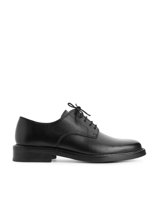 ARKET Black Leather Derby Shoes for men