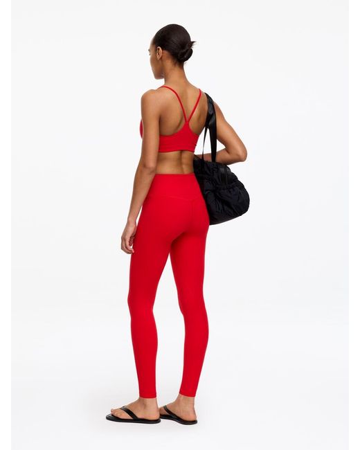 ARKET Red Soft Active Leggings