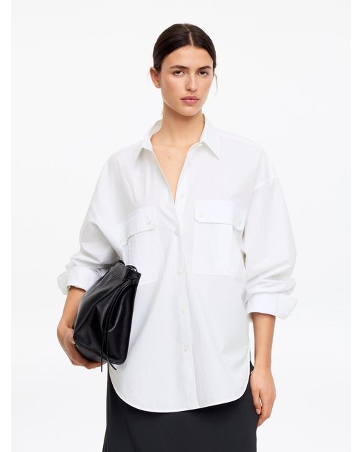 ARKET White Utility Cotton Shirt