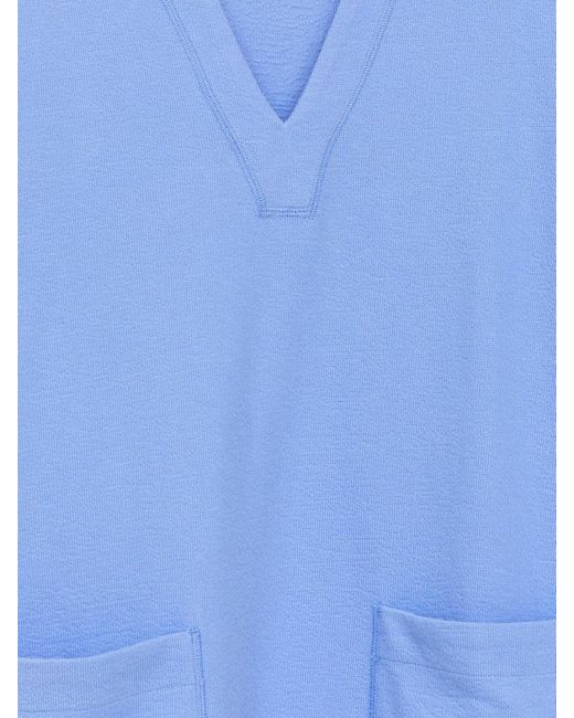 ARKET Blue Cotton Towelling Dress