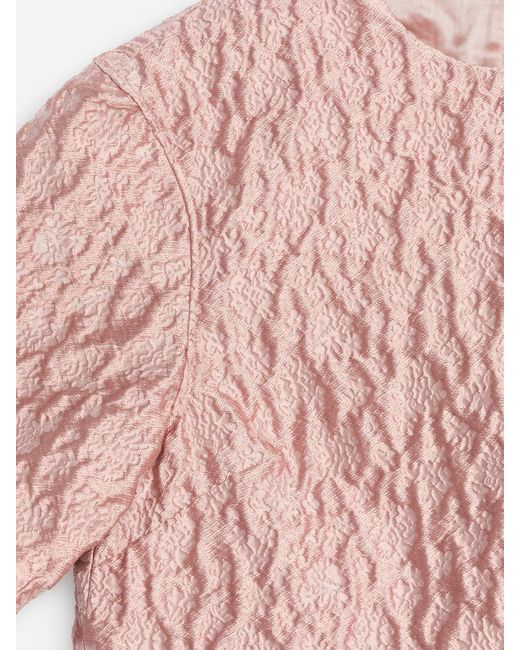 ARKET Pink Brocade Top