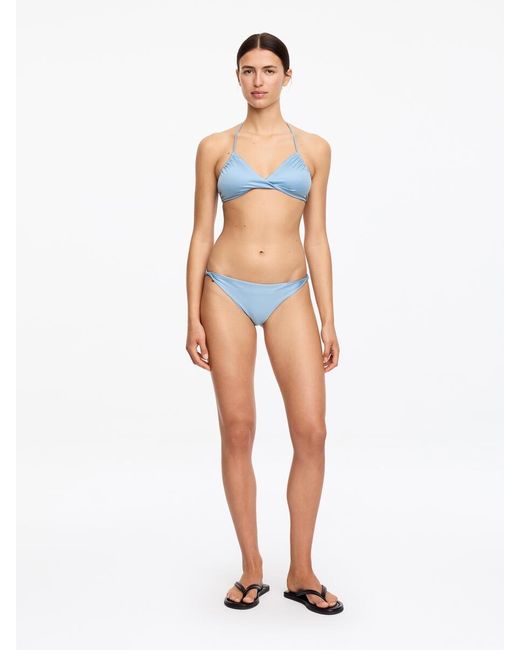 ARKET Blue Shiny Bikini Top
