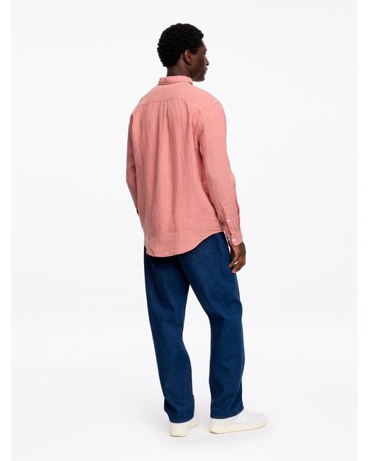 ARKET Pink Relaxed Linen Shirt for men