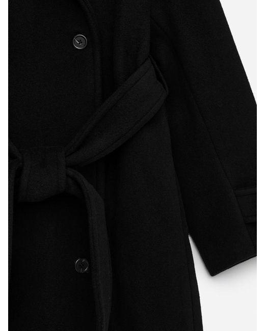 ARKET Black Oversized Wool-Blend Coat