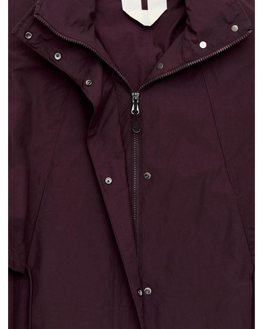 ARKET Purple Parka Mit Sturmleiste