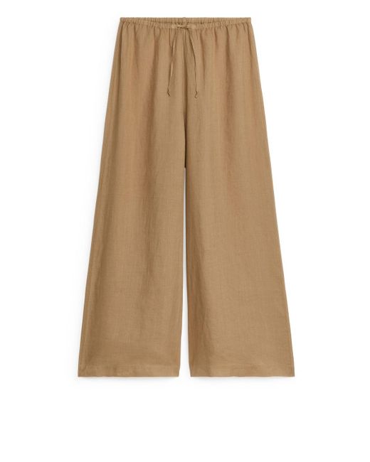 ARKET Natural Relaxed Drawstring Trousers
