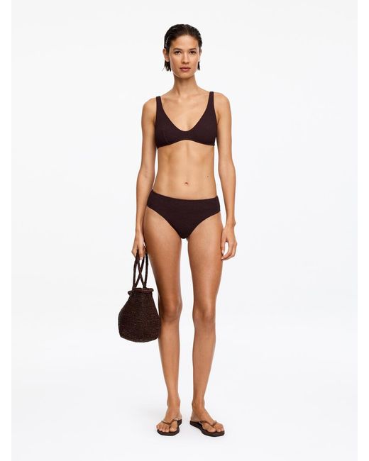 ARKET White V-Neck Bikini Top