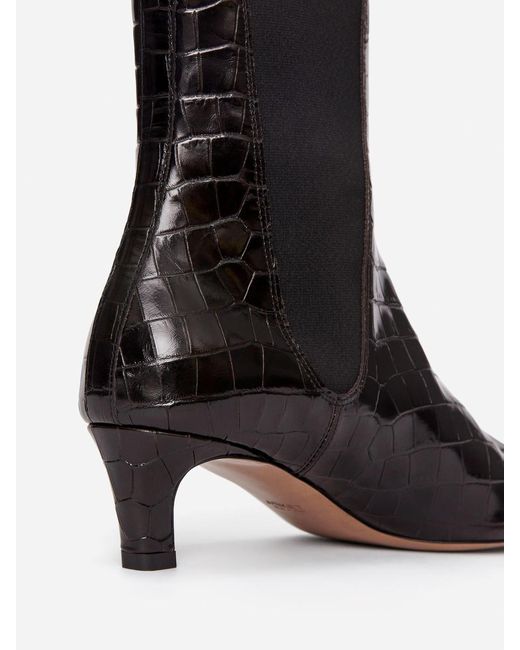 ARKET Black Square-Toe Ankle Boots