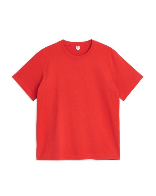 ARKET Red Midweight T-shirt for men