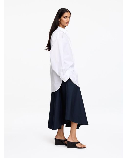 ARKET White Wide Cotton Skirt