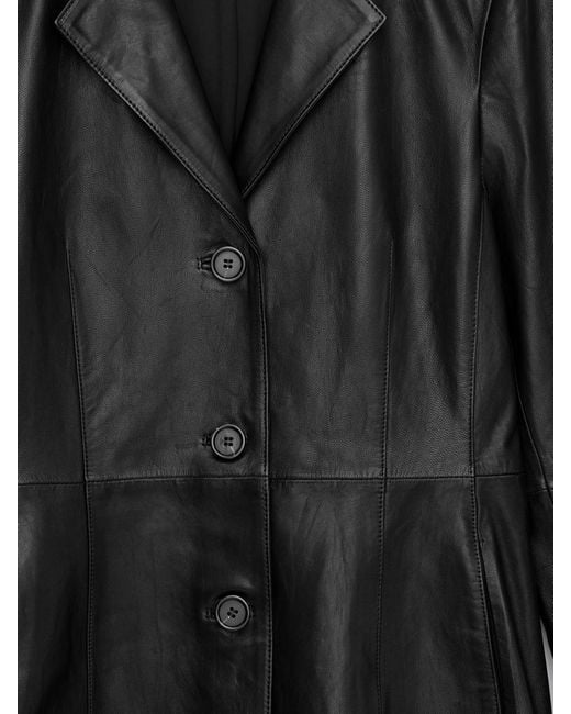 ARKET White Leather Coat