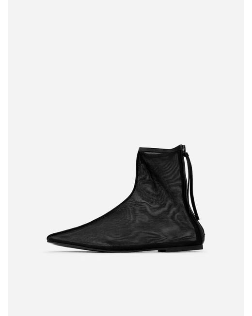 ARKET Black Mesh Boots