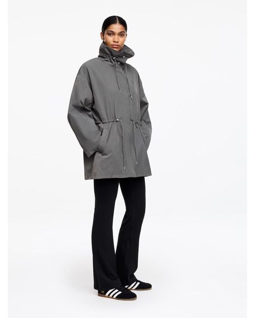 ARKET Gray High-Collar Nylon Jacket