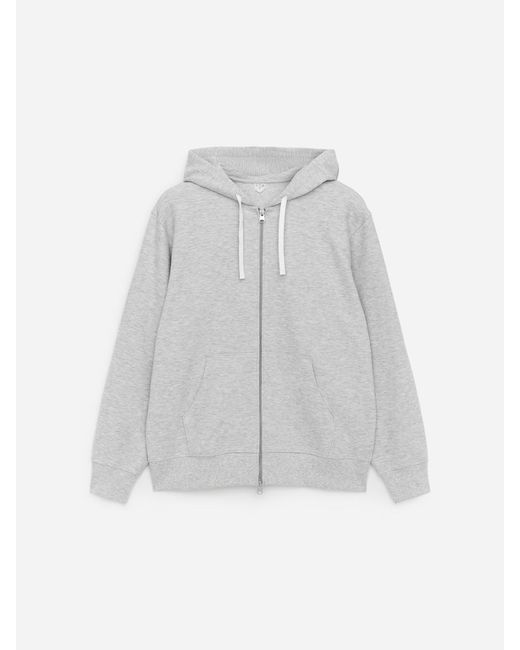 ARKET Gray Jersey Zip Hoodie for men